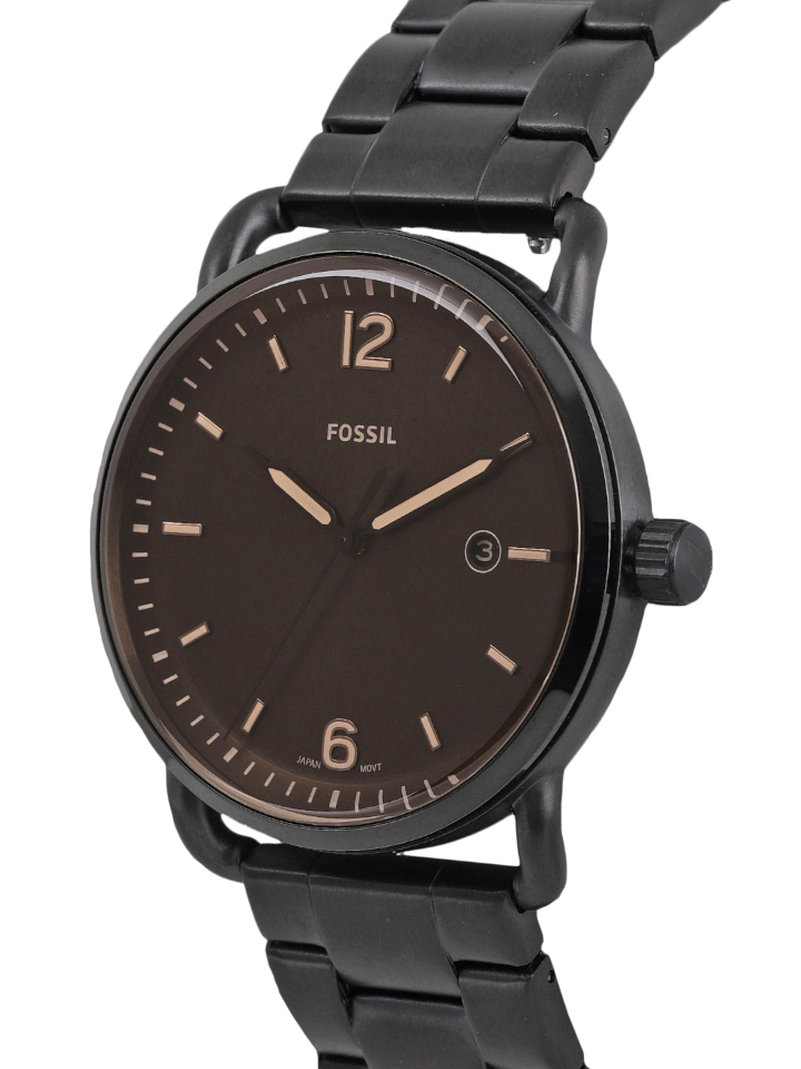 Fossil FS5277 The Commuter Three-hand Date Black Stainless Steel Watch