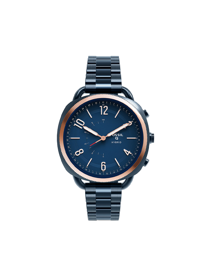 Fossil FTW1203 Hybrid Smartwatch Accomplice Navy Blue Stainless Steel Watch