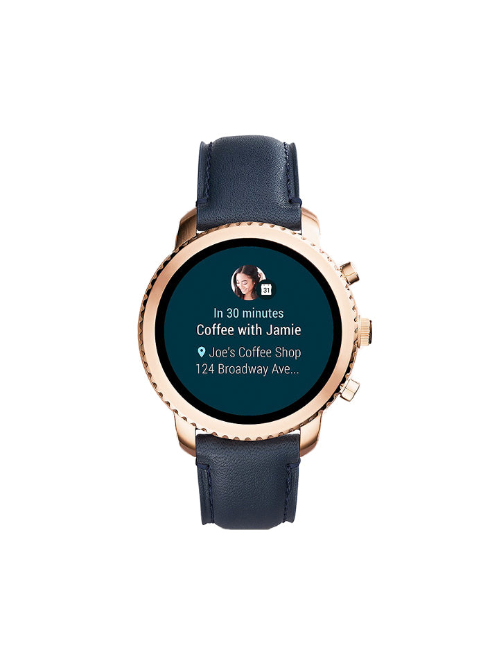 Fossil FTW4002 Gen Smartwatch Explorist Navy Leather – Balilene
