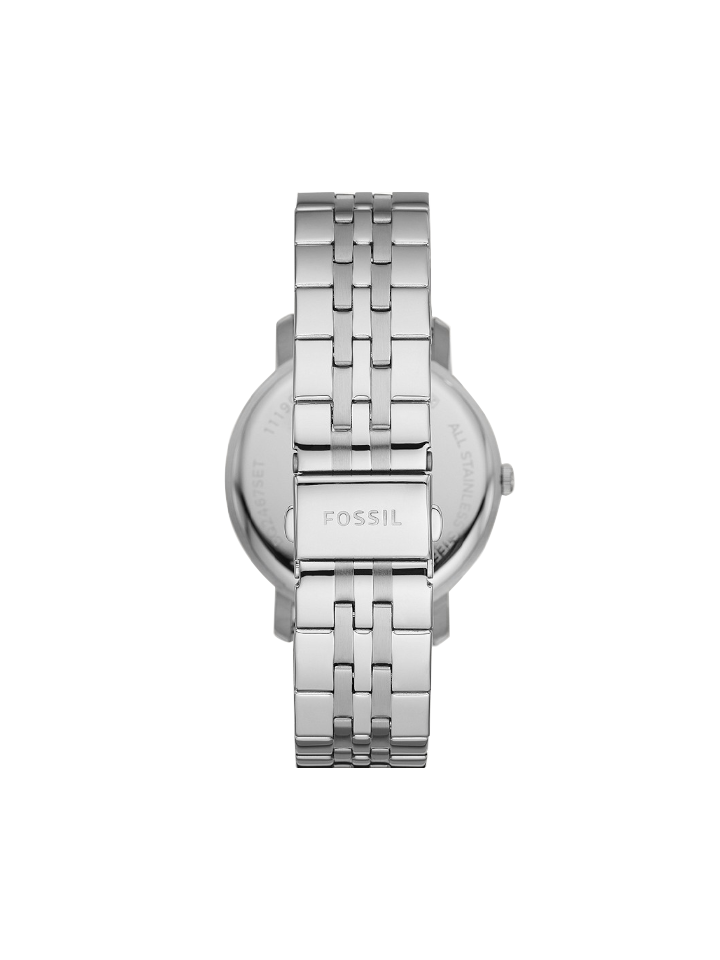 Fossil Lux BQ2415 Luther Three Hand Stainless Steel Watch