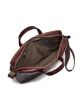 Fossil MBG9342014 Haskell Double Zip Workbag Black Cherry