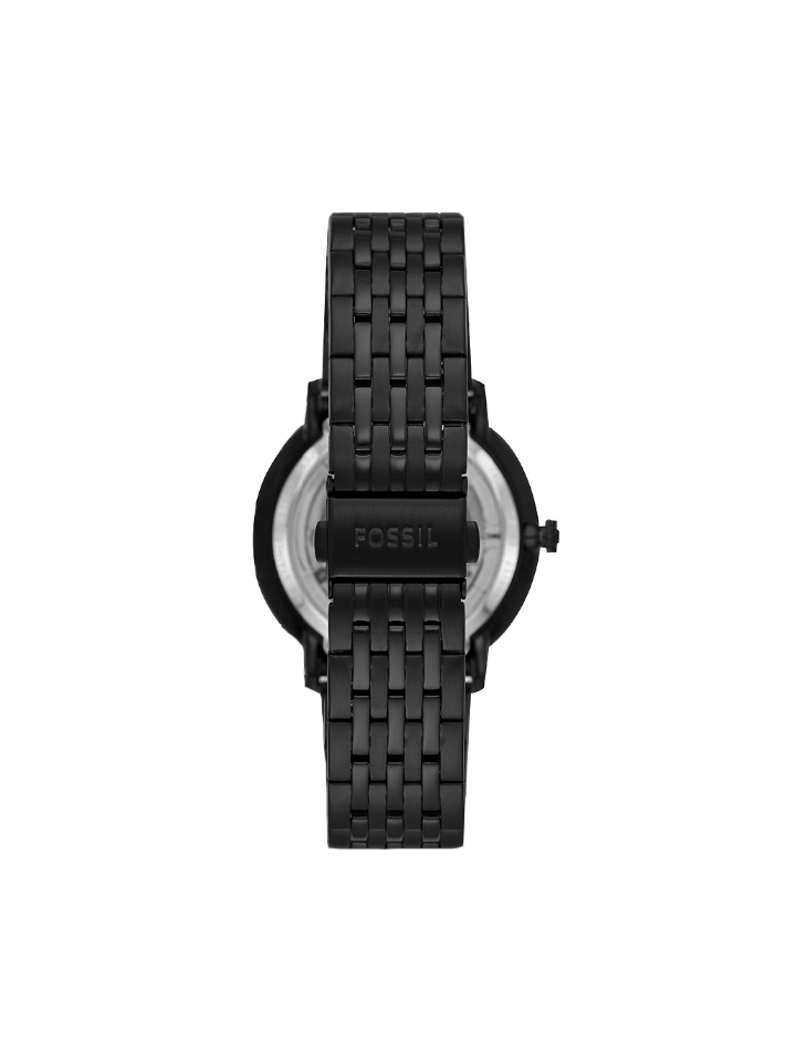 Fossil ME3163 Chase Automatic Black Stainless Steel Watch Black