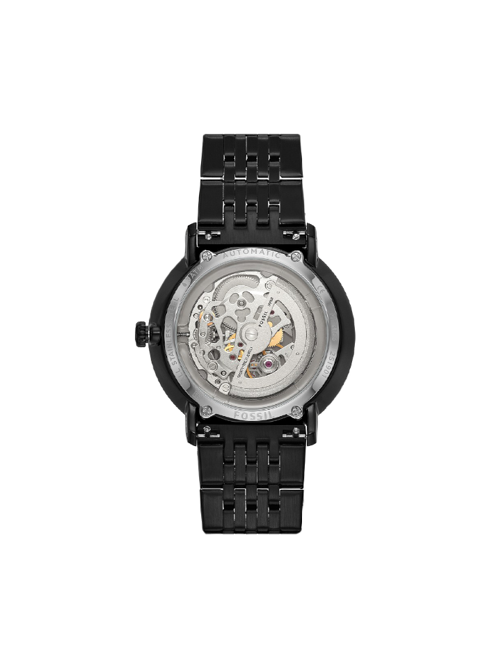 Fossil ME3163 Chase Automatic Black Stainless Steel Watch Black