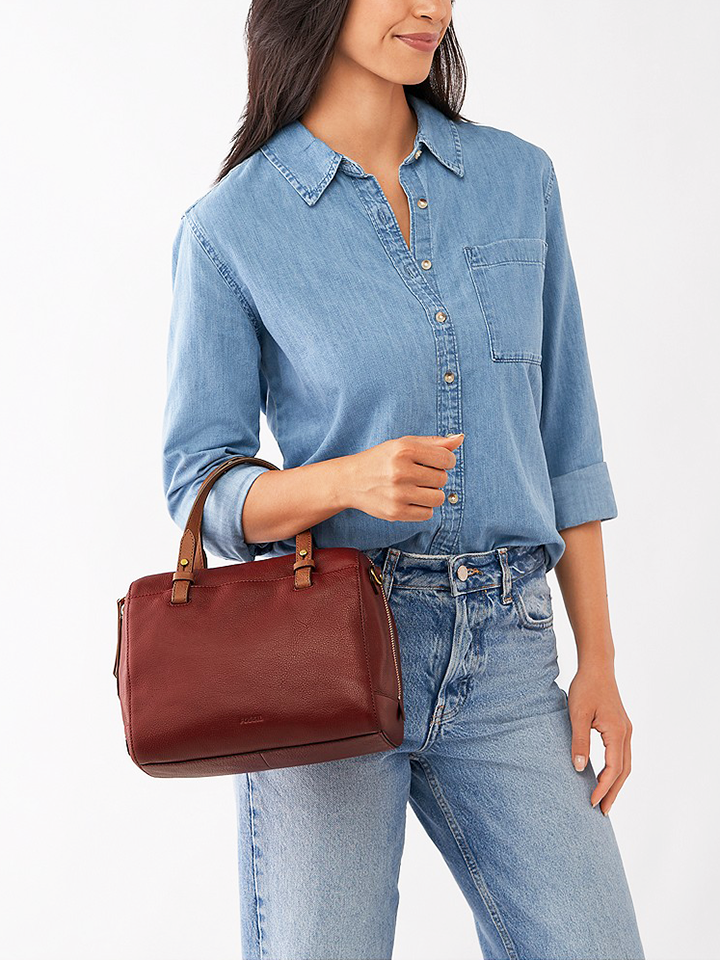 Fossil Rachel Satchel Red