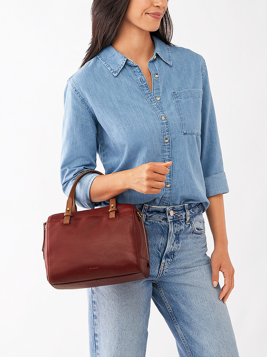 Fossil Rachel Satchel Red