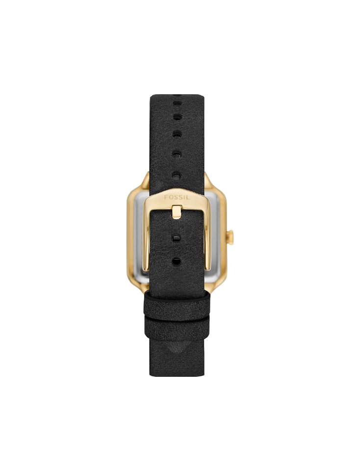 Fossil Raquel Three-Hand Black Eco Leather Watch