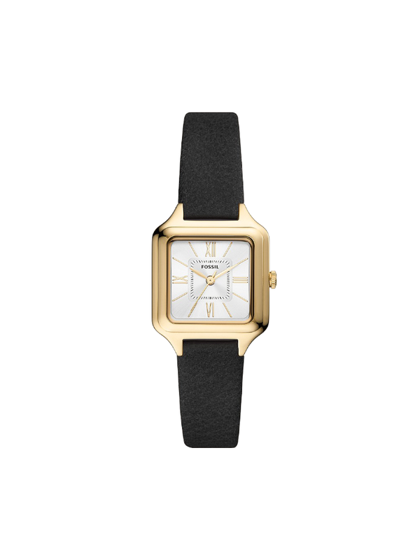Fossil Raquel Three-Hand Black Eco Leather Watch