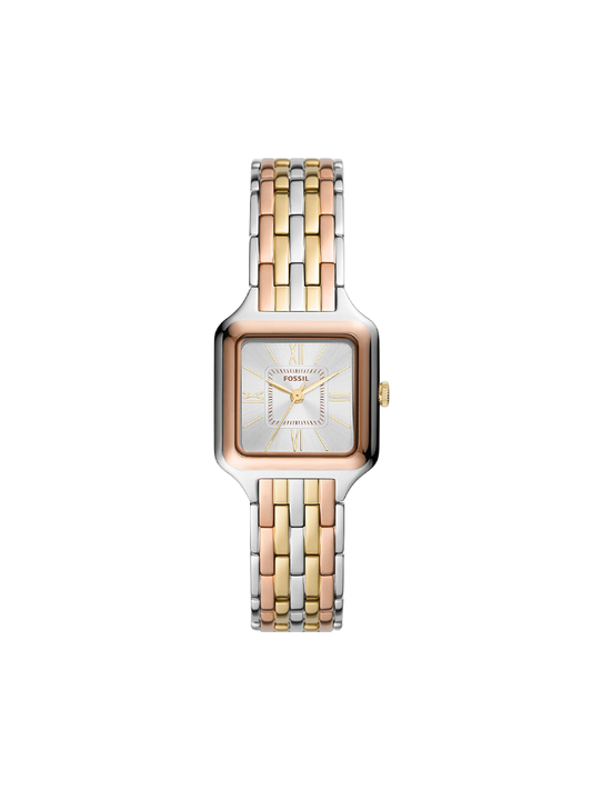 Fossil Raquel Three-Hand Tri-Tone Stainless Steel Watch