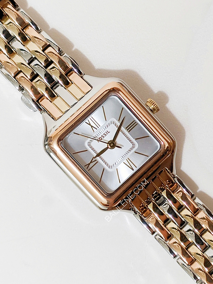 Fossil Raquel Three-Hand Tri-Tone Stainless Steel Watch