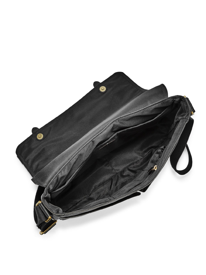 Fossil SBG1130001 Travis Messenger Black Leather Bag