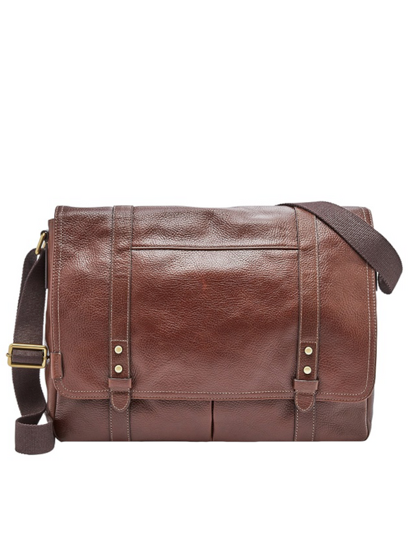 Fossil SBG1130200 Travis Messenger Brown Leather Bag Balilene