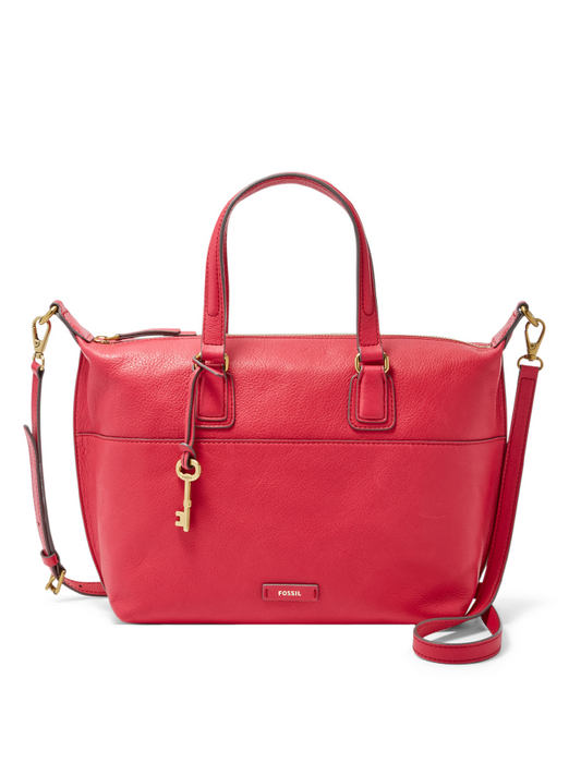 Fossil SHB1380933 Julia Satchel Crimson