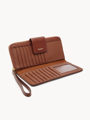 Fossil Swl2228210 Madison Zip Clutch Medium Brown