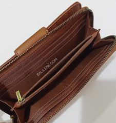 Fossil Swl2228210 Madison Zip Clutch Medium Brown