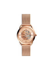 Fossil Tailor Mechanical Rose Gold Tone Stainless Steel Watch