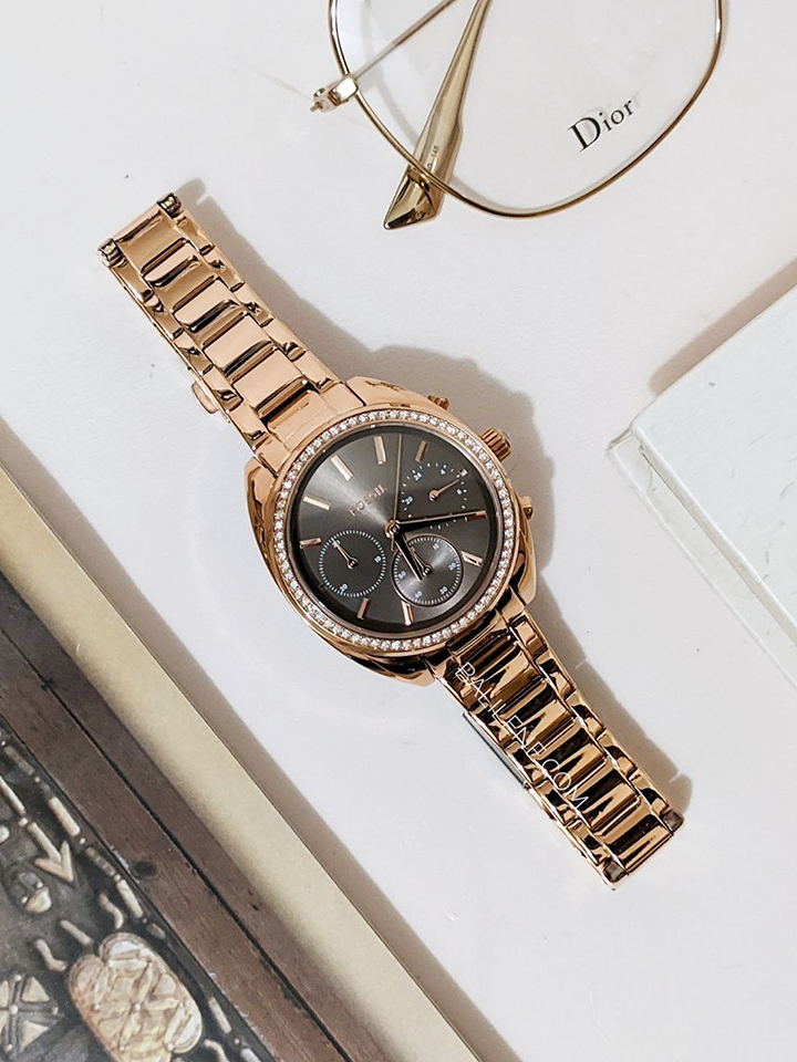 Fossil Vale Chronograph Rose Gold-Tone Stainless Steel Watch