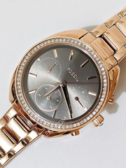 Fossil Vale Chronograph Rose Gold-Tone Stainless Steel Watch