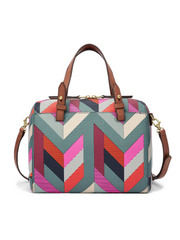 Fossil ZB7314937 Rachel Satchel Chevron Blue
