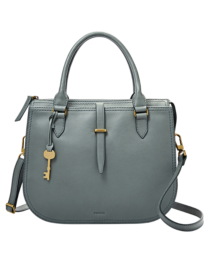 Fossil Zb7412494 Ryder Blue Steel Satchel Bag Balilene