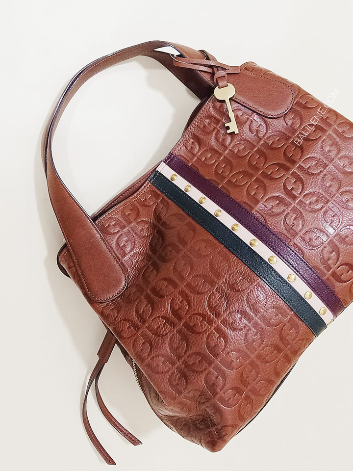 Fossil-ZB7838914-Maya-Satchel-Brown-Multi-Balilene-tampak-depan1