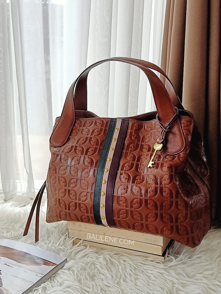 Fossil ZB7838914 Maya Satchel Brown Multi Balilene