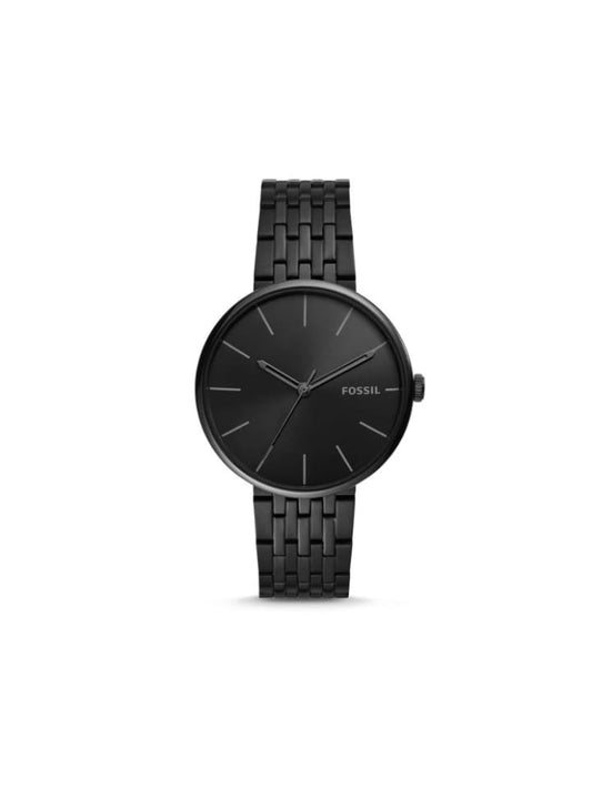 Fossil BQ2440 Hutton Three-hand Black Stainless Steel Watch