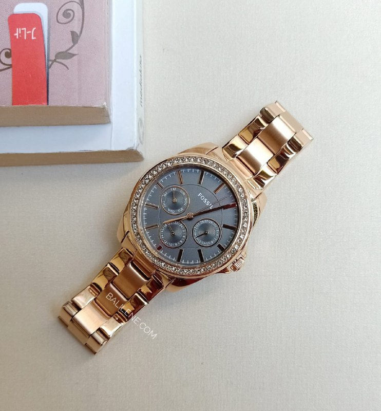 Fossil BQ3418 Janice Multifunction RoseGold Tone Stainless Steel Watch