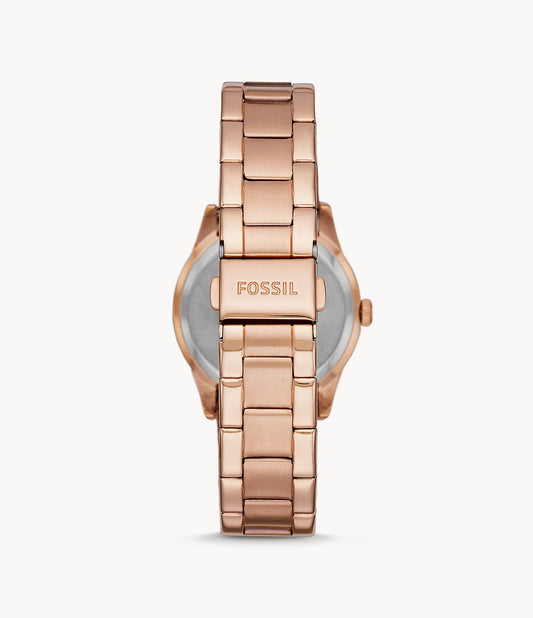 Fossil BQ3564  Adalyn Three Hand Rose Gold Tone Stainless Steel Watch