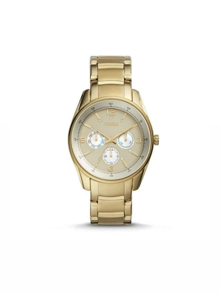 Fossil Bq1475ie Justine Multifunction Gold Tone Watch