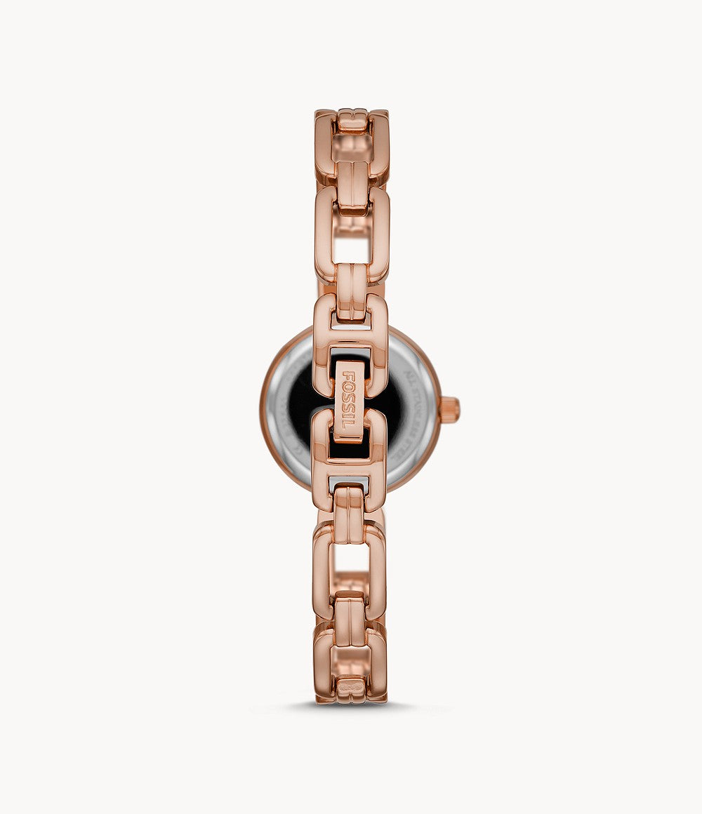Fossil Bq3560 Kerrigan Mini Three Hand Rose Gold Tone Stainless Steel Watch