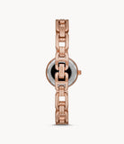 Fossil Bq3560 Kerrigan Mini Three Hand Rose Gold Tone Stainless Steel Watch