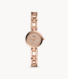 Fossil Bq3560 Kerrigan Mini Three Hand Rose Gold Tone Stainless Steel Watch