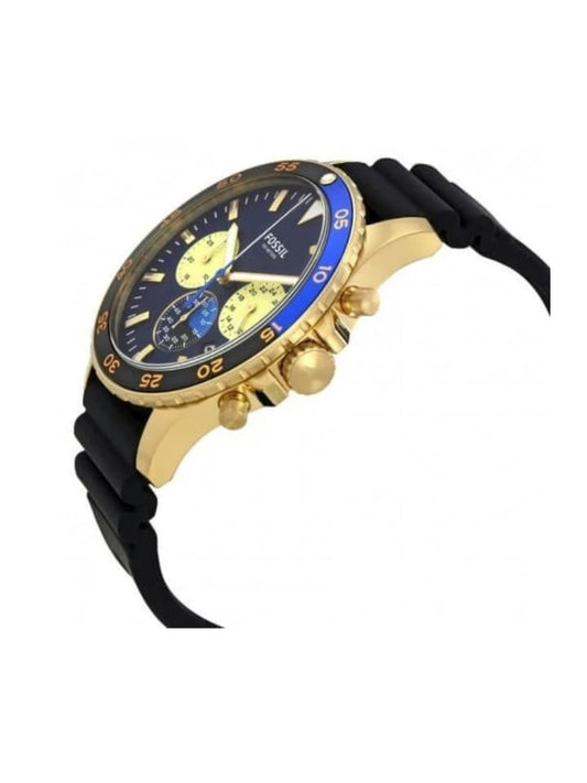Fossil CH3074 Crewmaster Sport Chronograph Black Silicone Watch