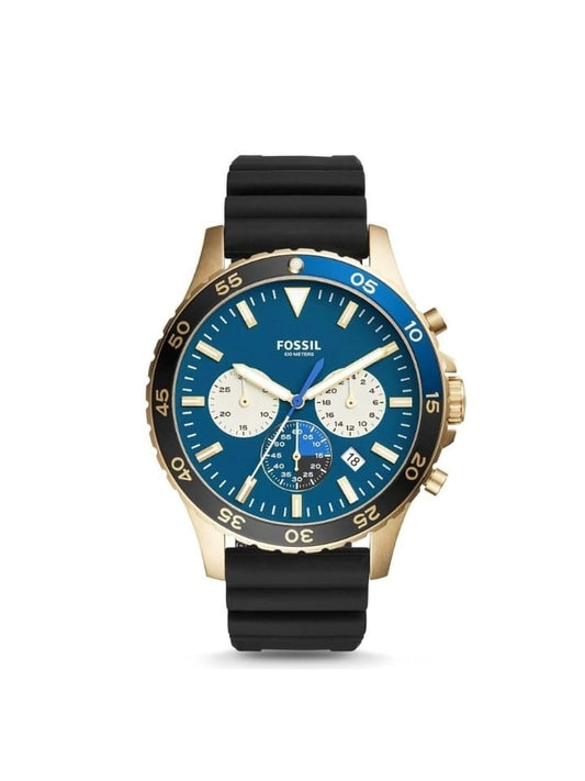 Fossil CH3074 Crewmaster Sport Chronograph Black Silicone Watch