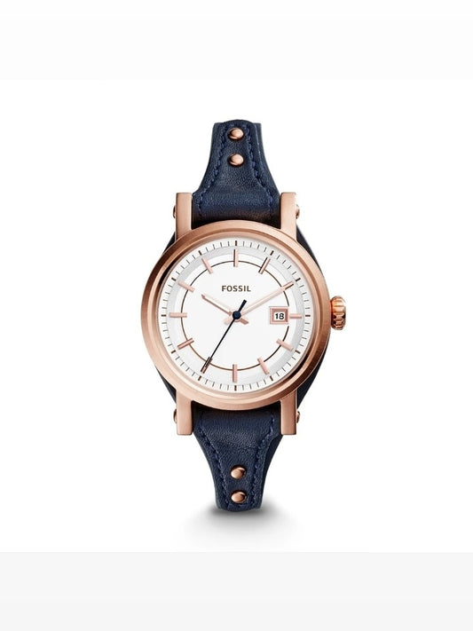 Fossil ES3909 Original Small Boyfriend Navy Leather Watch
