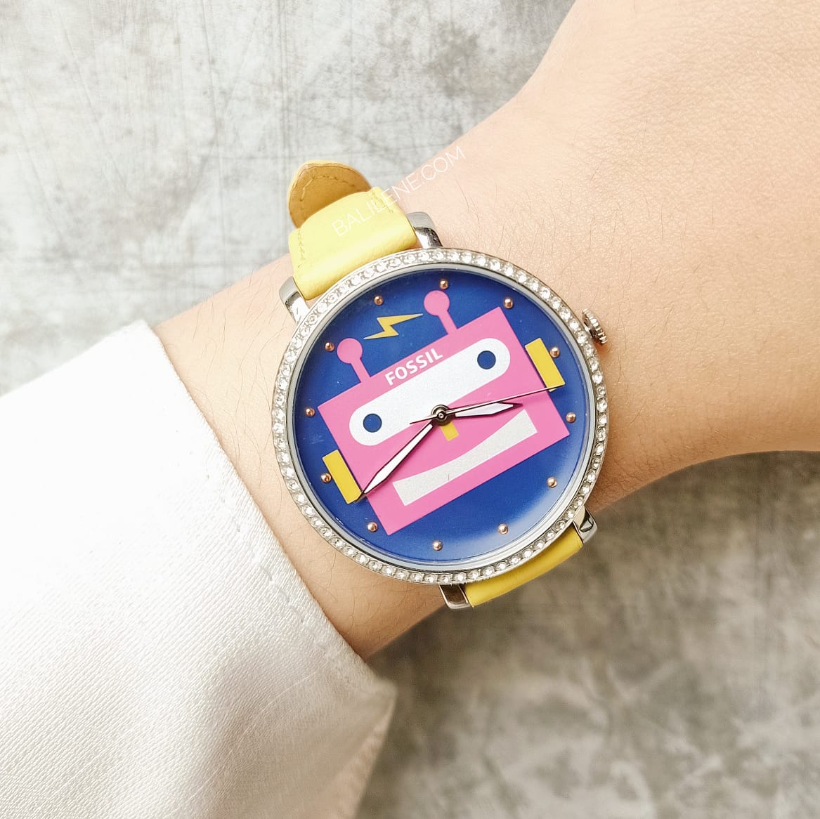 Fossil ES4091 Jacqueline Robot Leather Yellow Watch