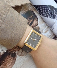 Fossil ES4245 Atwater Three Hand Grey Leather Watch