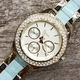 Fossil Es4757 Stella Multifunction Two Tone Stainless Steel And Acetate Watch