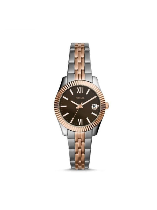 Fossil Es4821 Scarlette Mini Three-Hand Two-Tone Stainless Steel Watch