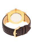 Fossil FS5463 The Minimalist Men White Dial Brown Leather Strap