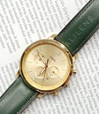Fossil FS5580 Neutra Chronograph Dark Green Leather Watch