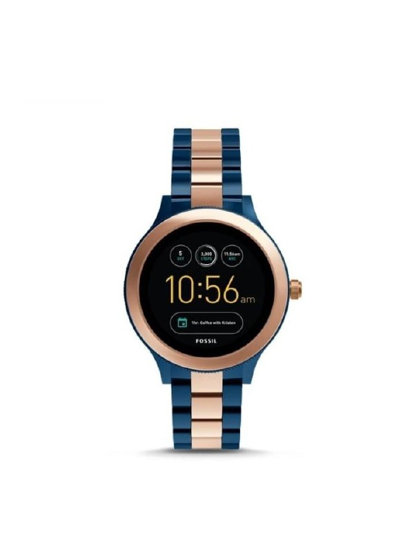 Fossil Ftw6002 Q Venture Round Digital Blue Dial Ladies Smartwatch