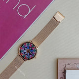 Fossil LE1091 Damenuhr Prismatic Kaleido Edelstahl Rosegold