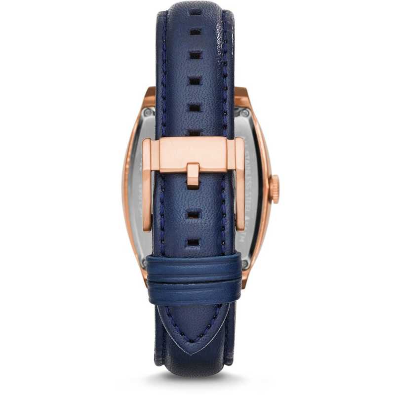 Fossil ME3048 Narrator Automatic Blue Dial Blue Leather Strap Mens Watch
