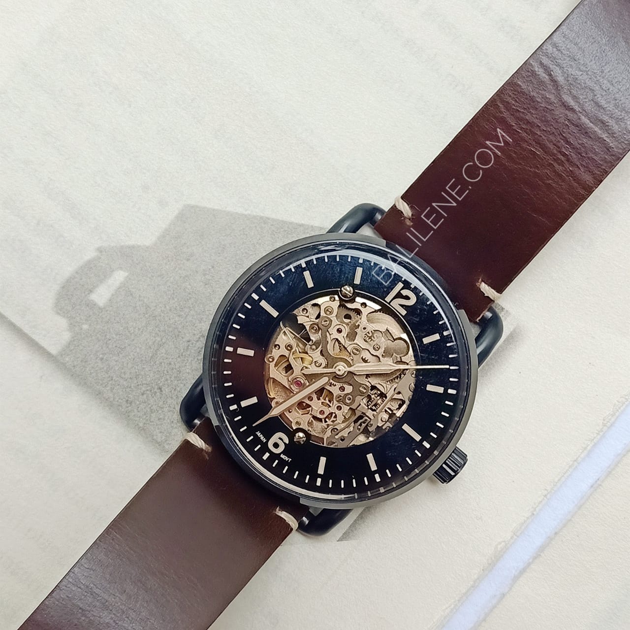 Fossil Me3158 Commuter Automatic Brown Leather Watch