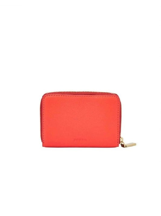 Fossil SL7496826 RFID Mini Zip Card Case Lava Wallet