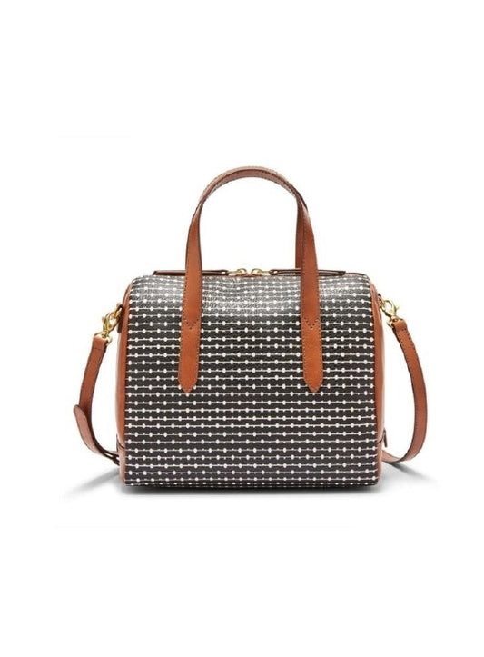 Fossil Shb1987005 Sydney Satchel Handbag Black/white
