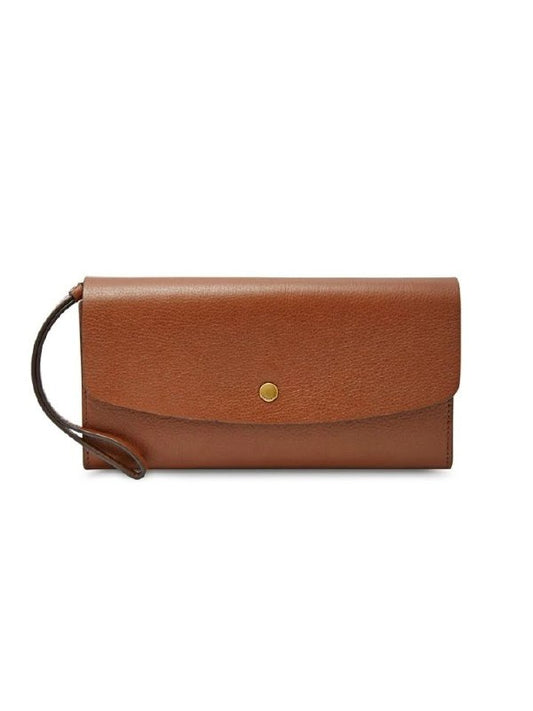Fossil SL6851200 Haven Large Triple Gusset Flap Clutch Brown