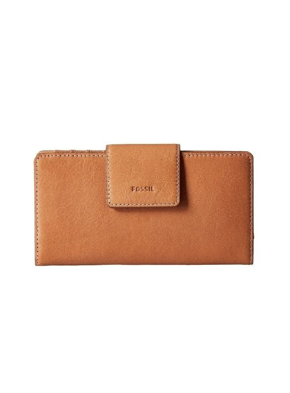 Fossil Sl7154200 Emma Rfid Tab Clutch Wallet Brown