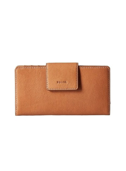 Fossil Sl7154200 Emma Rfid Tab Clutch Wallet Brown